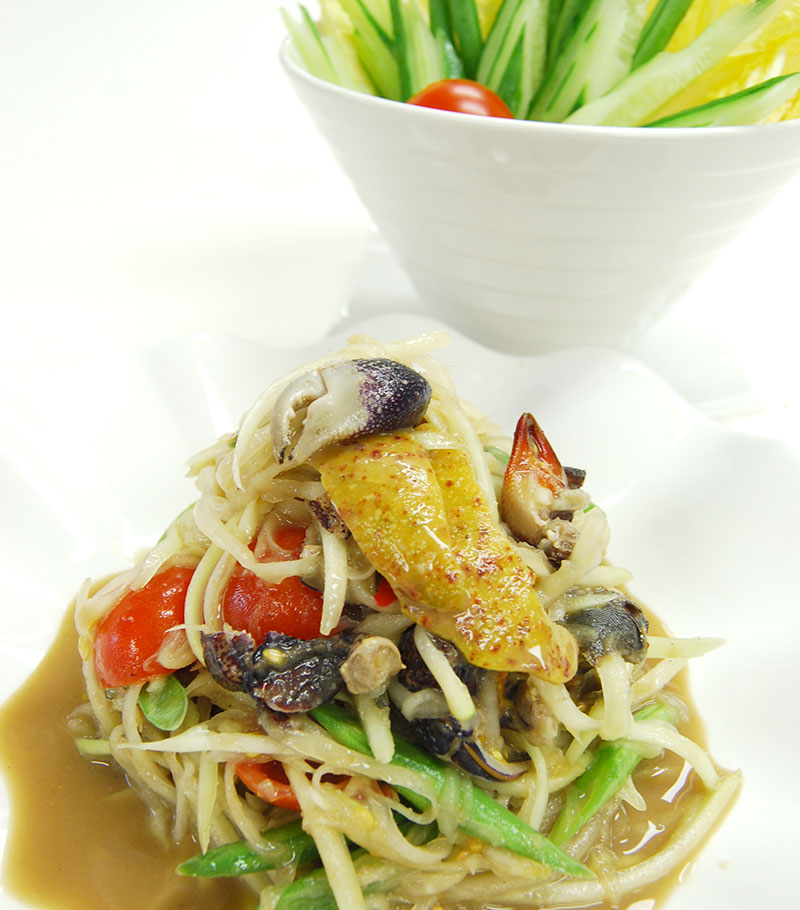 カニ入り青パパイヤのサラダ（ソムタム・プー・プラーラー）